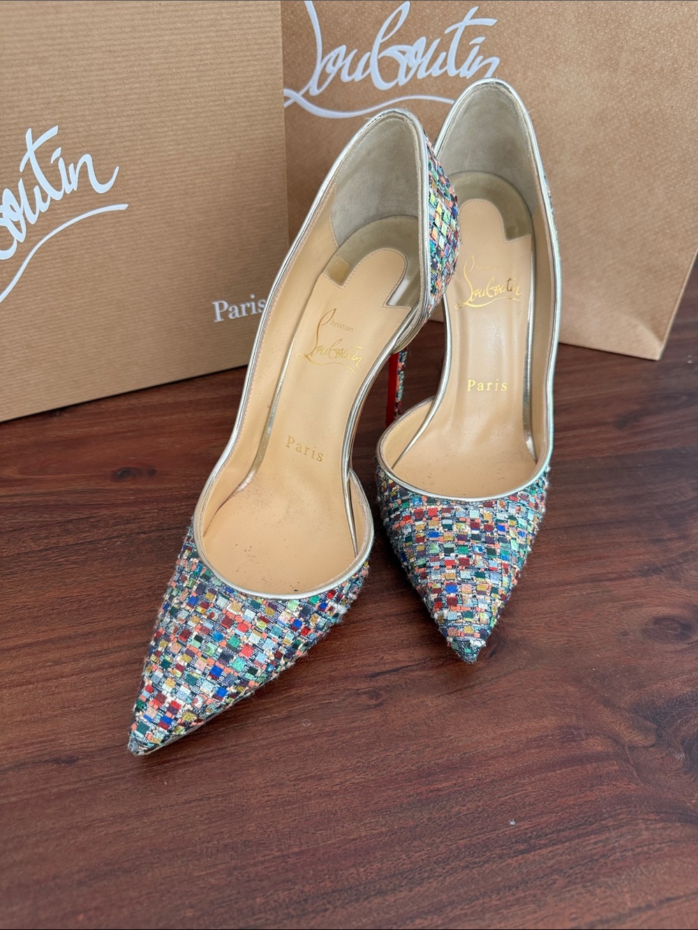 Christian Louboutin Multicolor Iriza 100mm, size 37